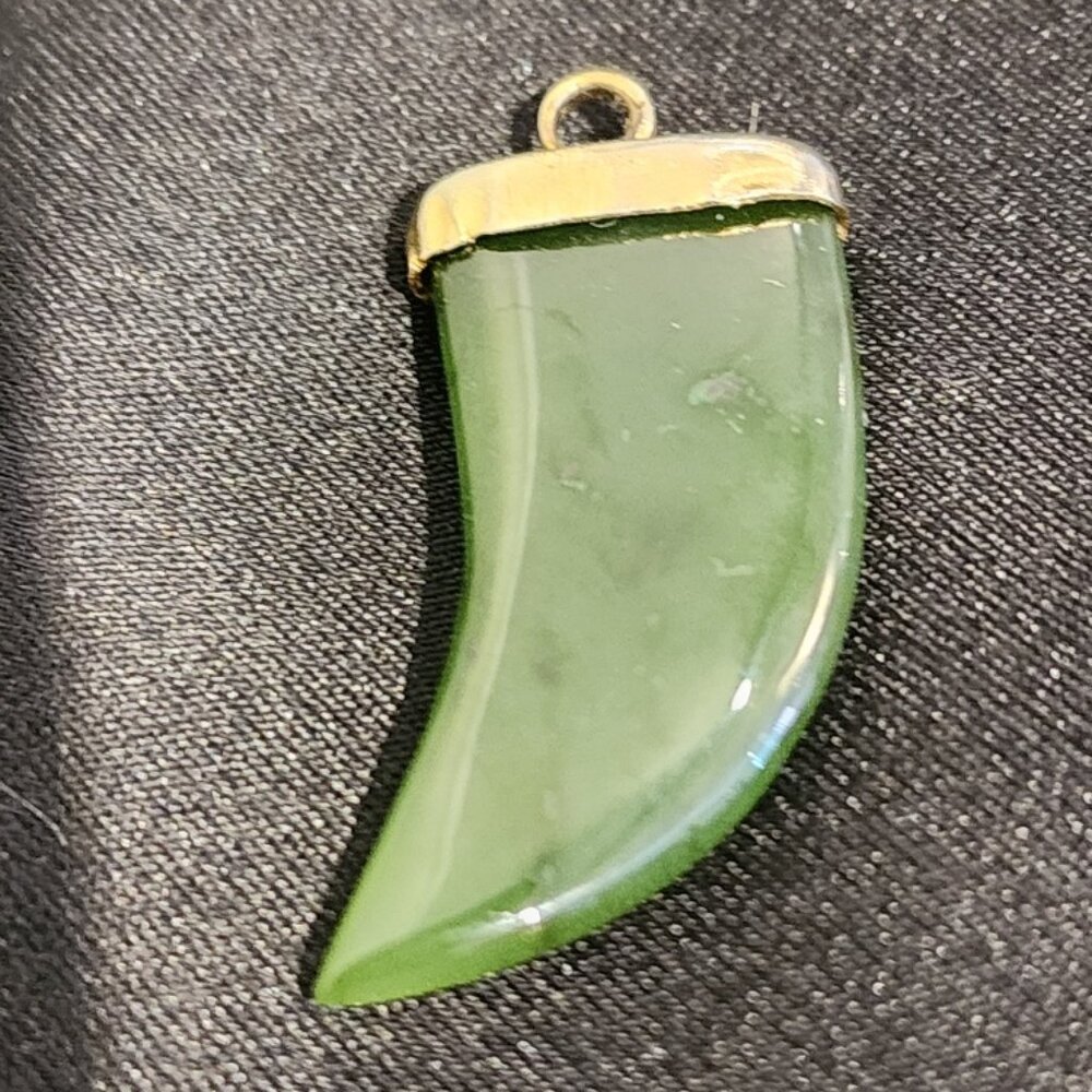 Jade Carved Claw Charm or Pendant